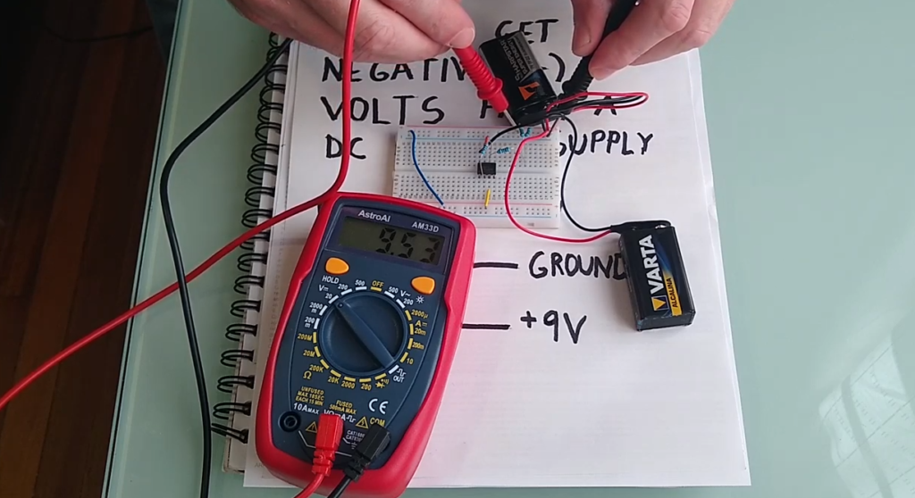 ¿Qué significa voltaje negativo en un multímetro?