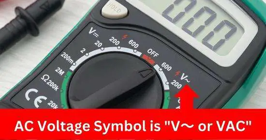 ¿Cuál es el símbolo de voltaje de CA en un multímetro?