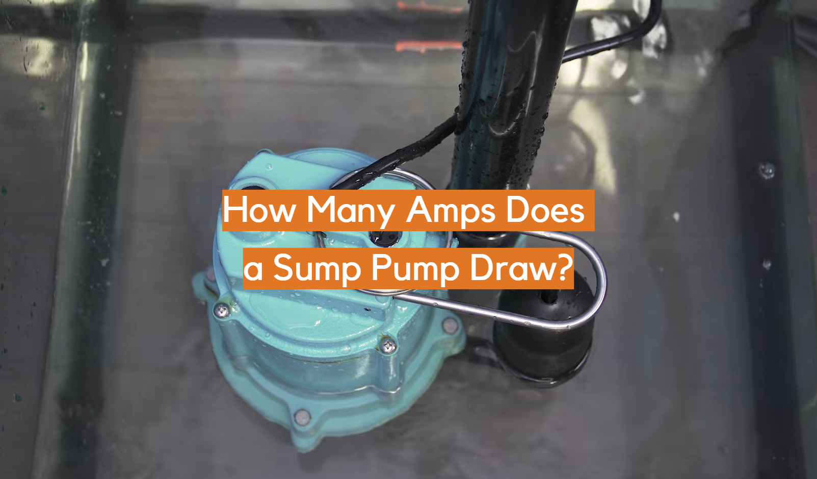 ¿Cuántos amperios consume una bomba de sumidero?