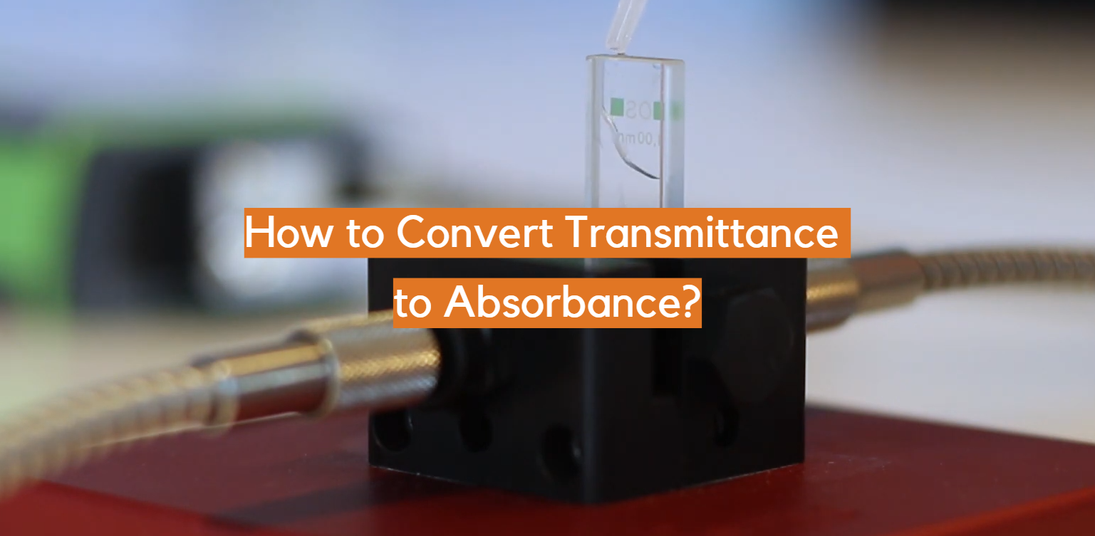 ¿Cómo convertir transmitancia en absorbancia?