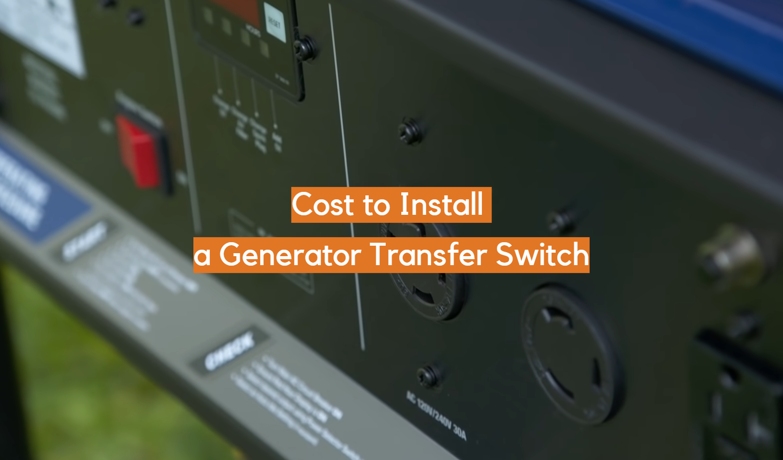 Costo de instalar un interruptor de transferencia de generador