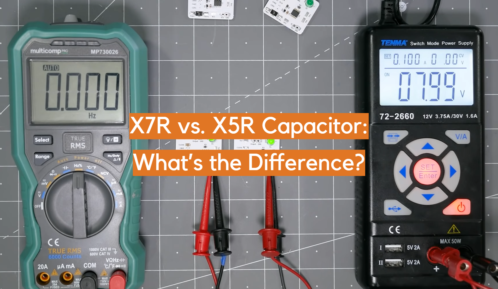 Condensador X7R frente a X5R: ¿Cuál es la diferencia?