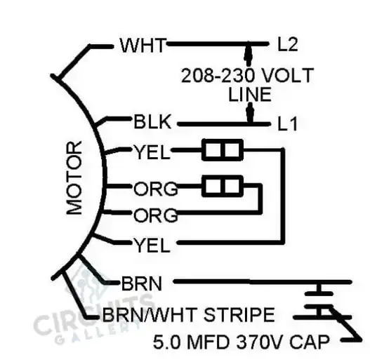 Diagrama de cableado del motor de CA Westinghouse