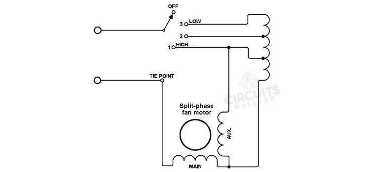 Diagrama de cableado del motor eléctrico Emerson.