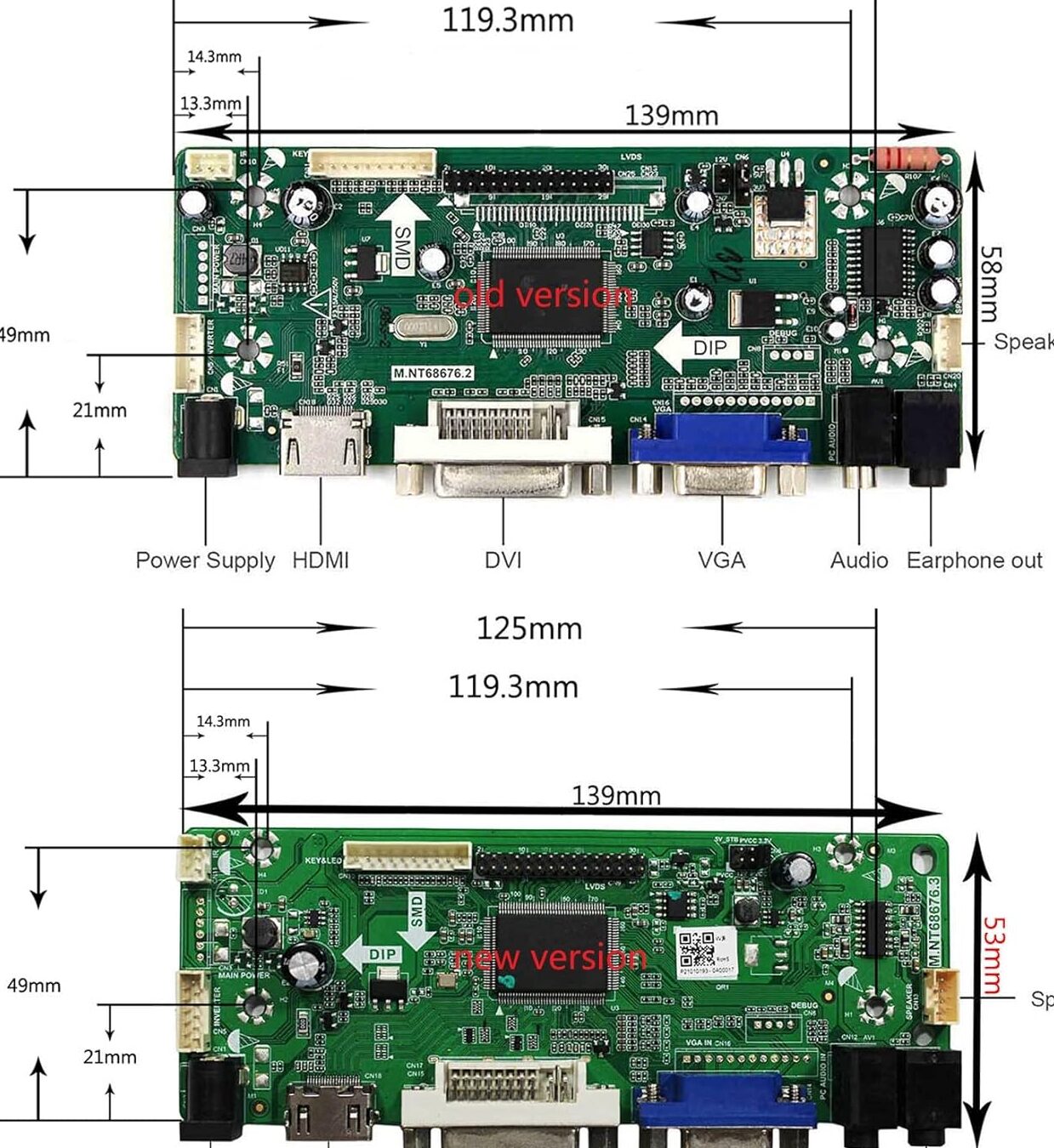 Kit de placa controladora para pantalla de panel Ltn160at01 1366x768 16.0...