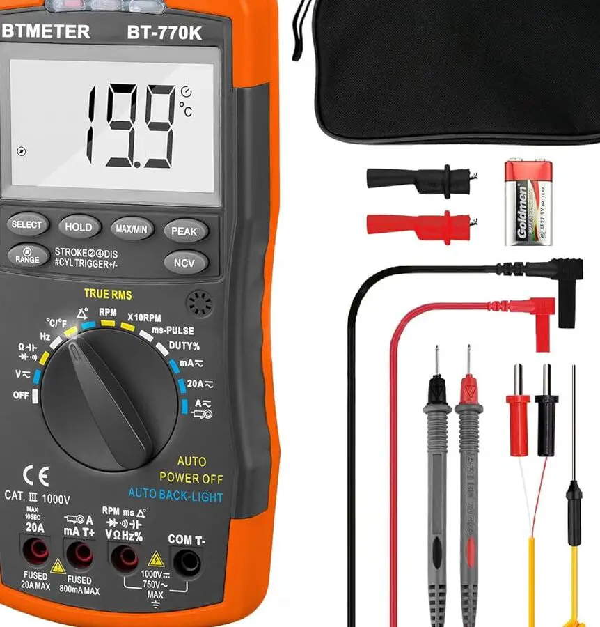 Amazon.com: BTMETER BT-770K Multímetro automotriz de rango automático para ...