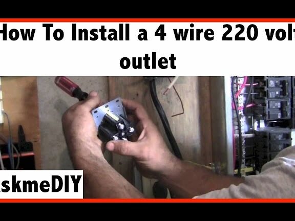 Cómo instalar un tomacorriente de 4 cables de 220 voltios - YouTube