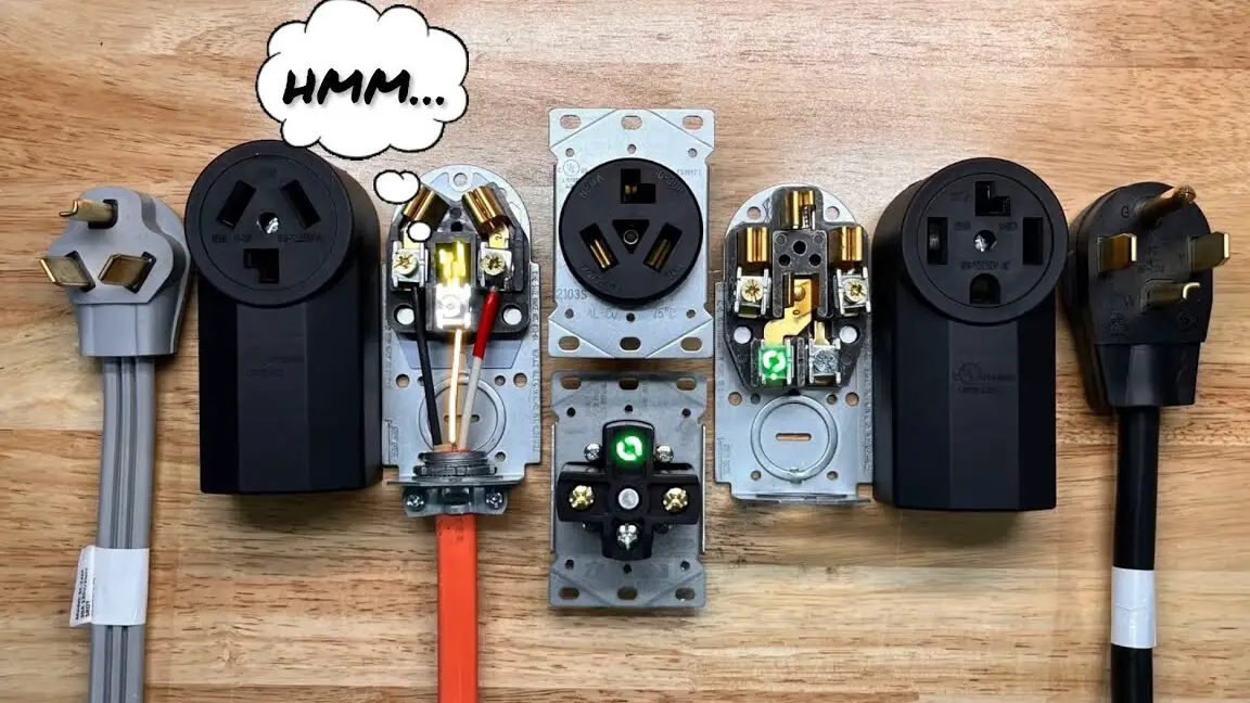 Enchufe receptáculo de salida de secadora de 3 clavijas y 4 clavijas Nema 10-30R Nema 14-30R cableado de instalación #secadora #secadoras